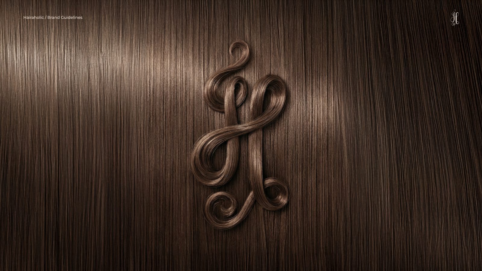 Hairaholic logomark sculpted in hair